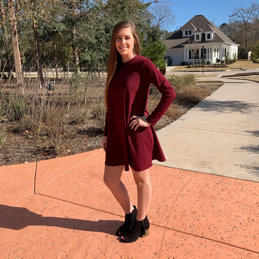 Dark red shift dress - brand new - Picture 3 of 6